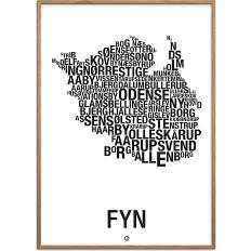 Fyn, byer - 70x100 cm