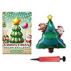 Christmas Balloons, Inflatable Christmas Balloon, Christmas Tree Balloon, Merry Christmas Partty Balloons, Santa Claus Inflated Balloon, Festive Holiday-themed Designs Easy to Inflate for Christmas