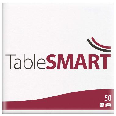 12 x TableSMART Airlaid servietter 40x40cm hvid 50stk