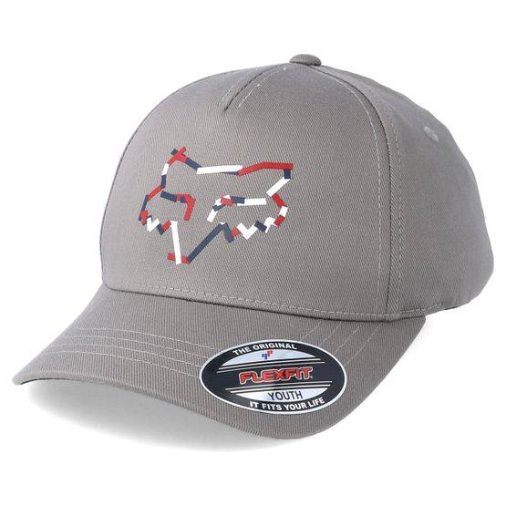 Fox - Grå flexfit Keps - Kids Heretic Grey Stretch Fit @ Hatstore