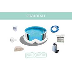 STARTER SET Stahlwandpool Rund Ibiza Ø 500 x 150 cm