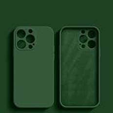 Lyxigt flytande silikonfodral för iPhone 15 14 13 12 11 Pro Max Plus Mjuka fodral Stötsäkert Bumper Cover Telefontillbehör,Cangling Green,För iPhone 14 Plus