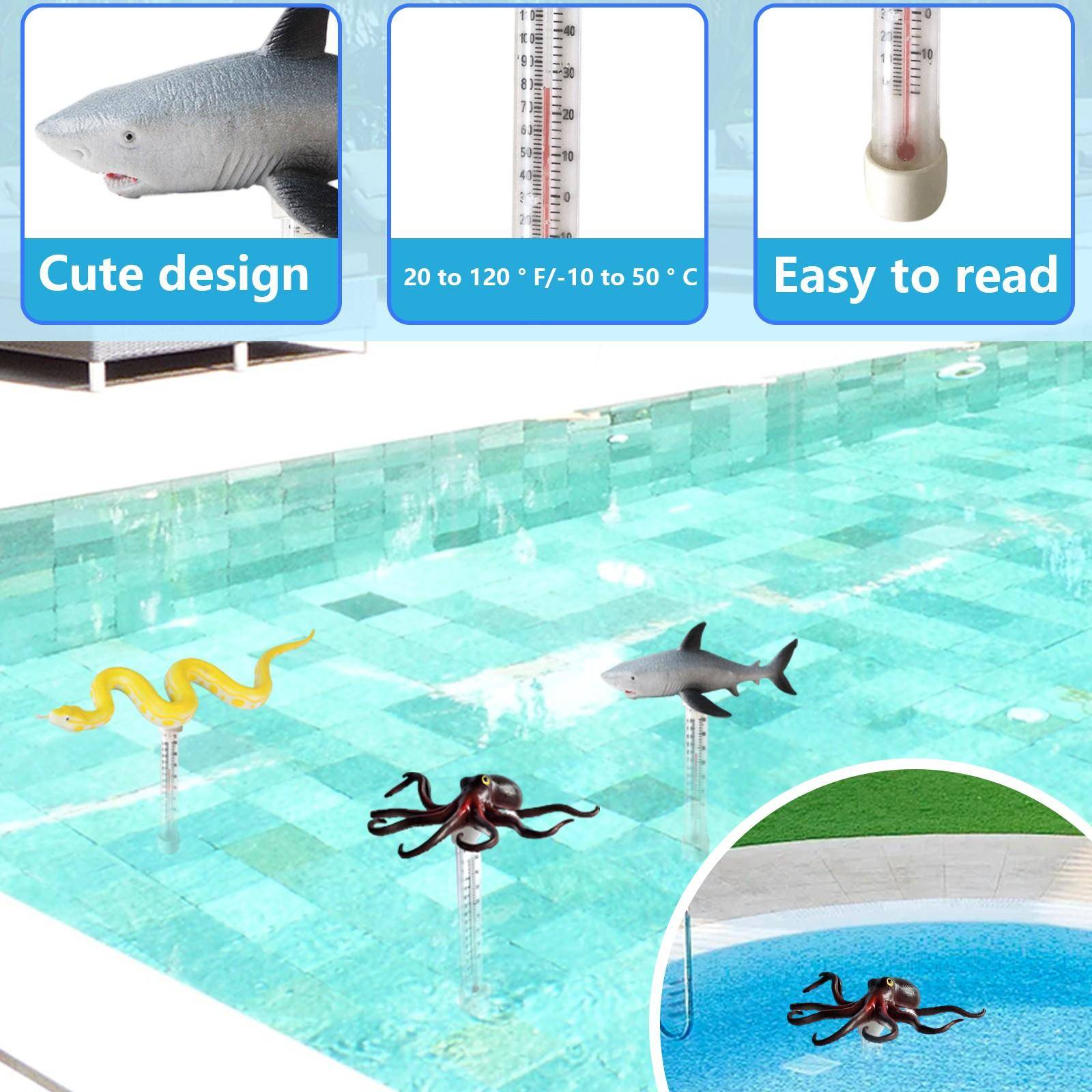 Söt flytande pooltermometer för pool, badtunna och damm
