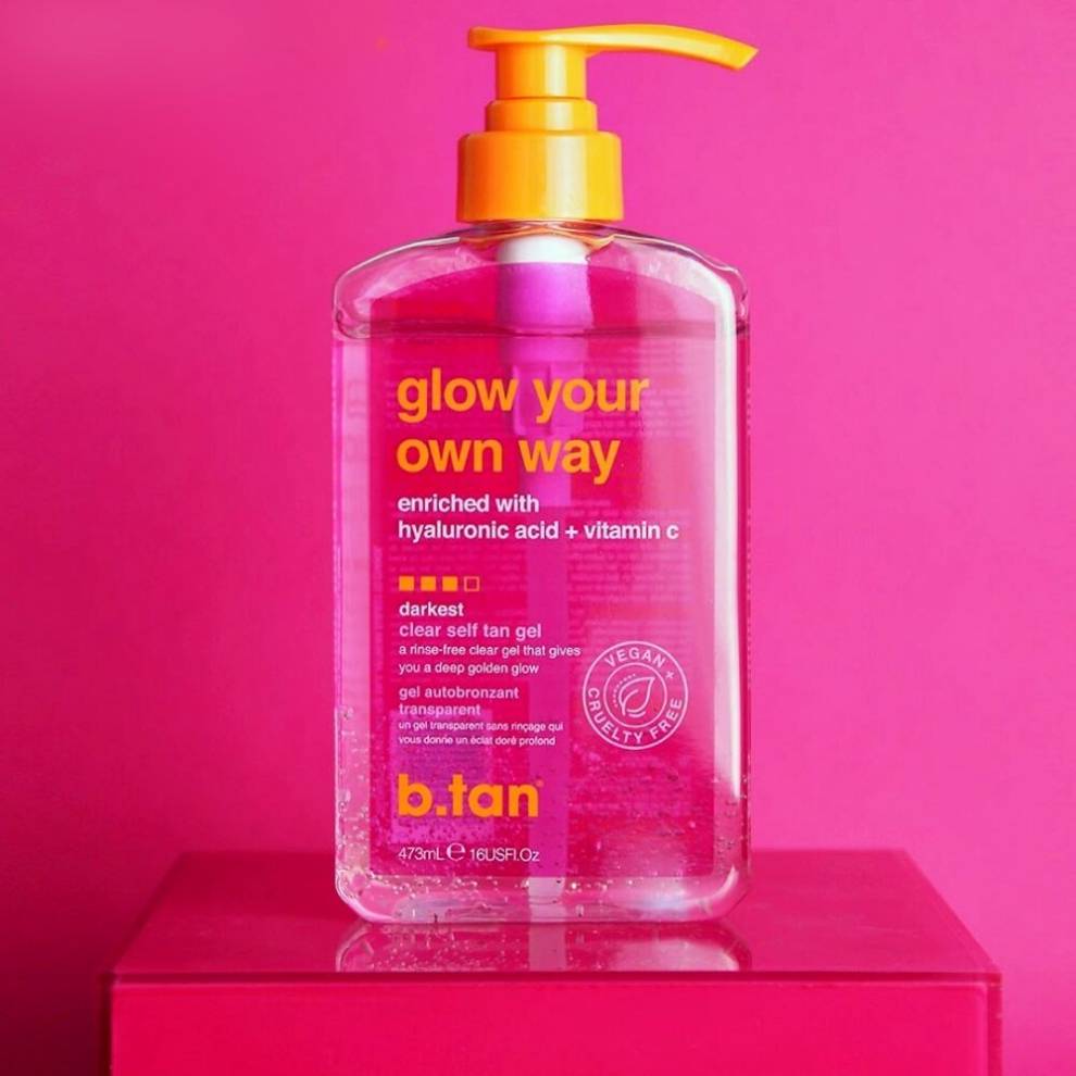 B.Tan Clear Self Tan Gel | Gl?d din egen m?de - Bedste overf?rselsresistente hurtige selvbruning gel vegansk grusomhed gratis selvbruner 16 fl oz