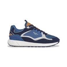 Pepe Jeanstil mænd. PMS600004 Marlon Road Læder Sneakers navy (42), Fast, Blonder, Casual, Blå