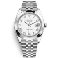 Rolex Herrklocka 126300-0016 Datejust 41 Vit/Stål Ø41 mm