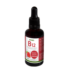 B12-vitamindroppar, jordgubbssmak, 2000 µg, 50 ml