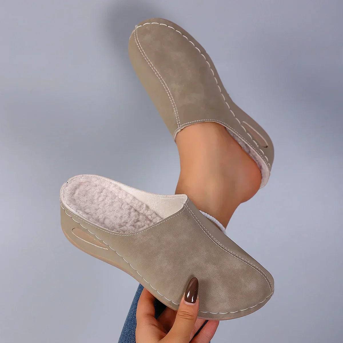 Noor™ | Ortopediska tofflor - Khaki / 36
