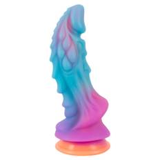 SuperLove Dragon Luminescent Liquid Silicone Dildo Blue-Pink