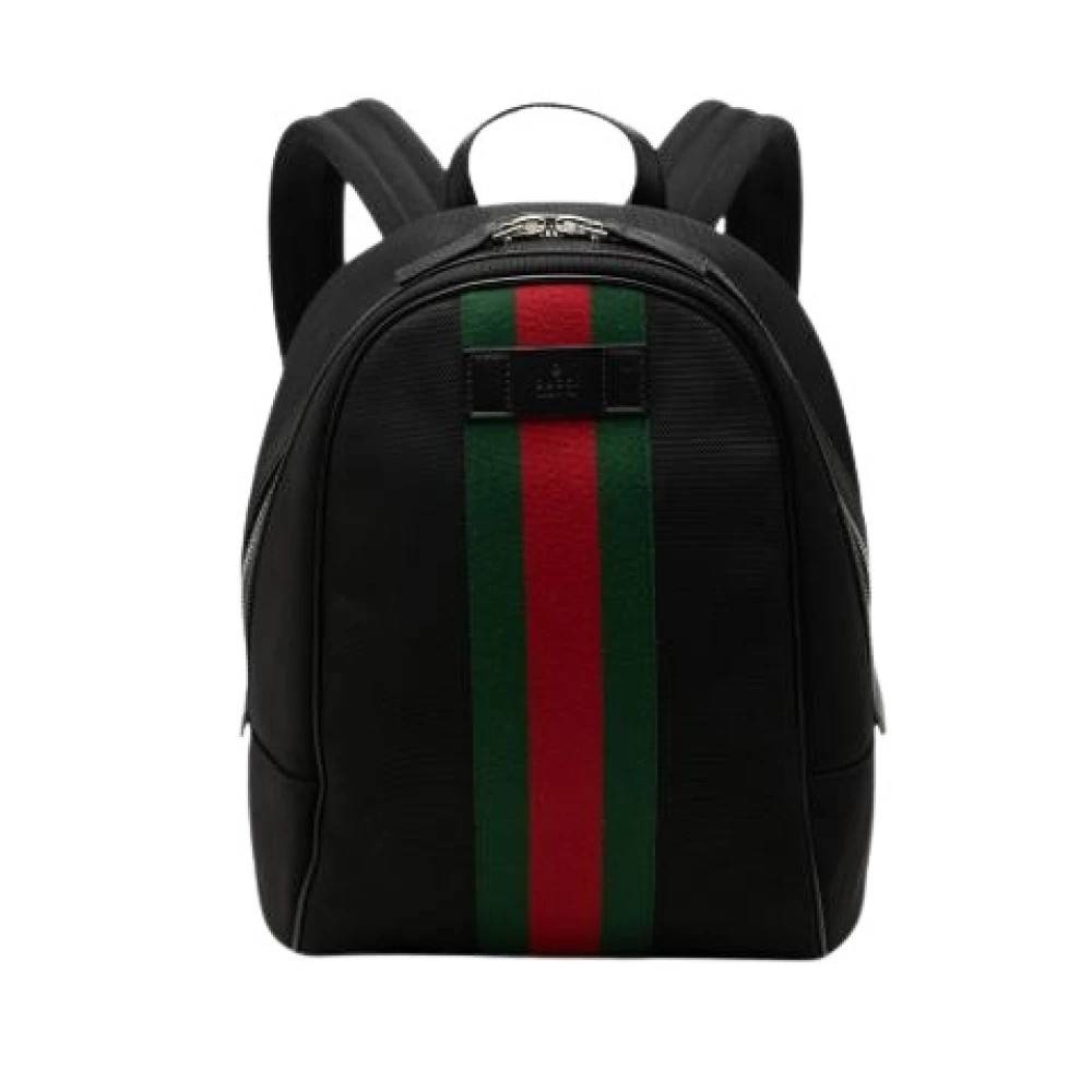 Gucci Vintage Pre-owned Canvas Rygsæk - Vintage - Dame - Sort - ONE SIZE - Uld