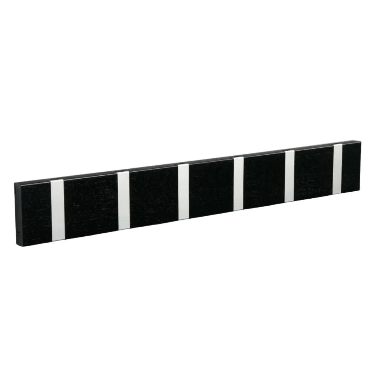 Knax - Knax 6 knagerække - Sortbejdset eg / Aluminium