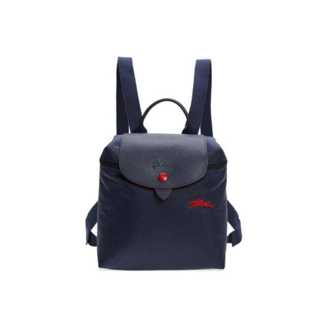 Longchamp Le Pliage Club Series Nylon Zipper Mini Backpack Women backpacks Navy-Blue 10052619556 Navy Blue