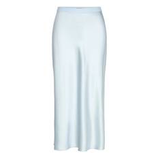 AHLVAR GALLERY Hana Satin Silk Skirt |Blue |S