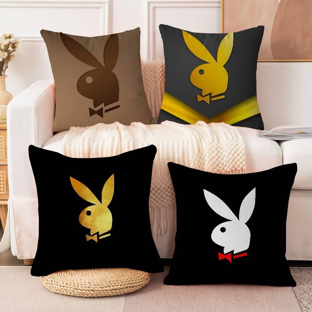 P-Playboy LOGO Kudde Gåvor Hemmakontor Möbler Sovrum Soffa Bil Kuddfodral 45x45cm