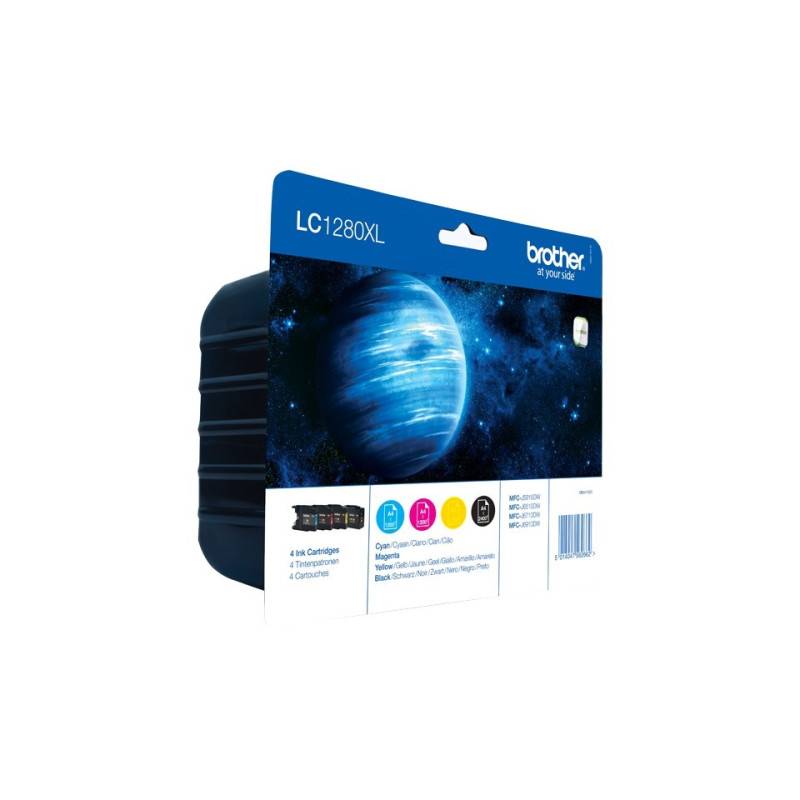Brother LC1280XLVALBP sampak blækpatron CMYK (LC1280XLVALBP) original bulk