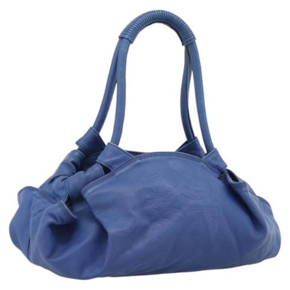 Loewe Pre-owned Pre-owned Hand Bag - Vintage - Dame - Blå - ONE SIZE - Uld