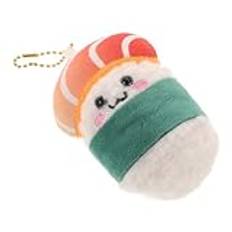 ifundom Nyckelring Sushi Kawaii Plyschnyckelring Sushi Gosedjur Bedårande Laxsushinyckelring Söt Japansk Plyschleksak För Animefläktar Ryggsäckar Och Väskor,