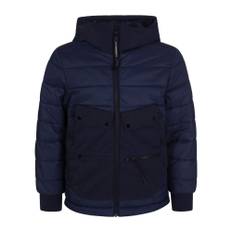 C.P. Company, Jakke, Herre, Blå, 2XL, Uld, Justerbar hættejakke med briller