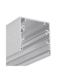 2m aluprofil PHIL53 C10 - Ubehandlet aluminium, påbygning, LED skinne