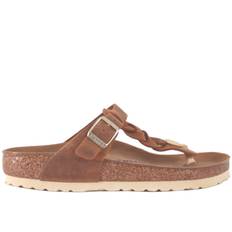 Birkenstock gizeh brun slippers i olieret skind str. 42