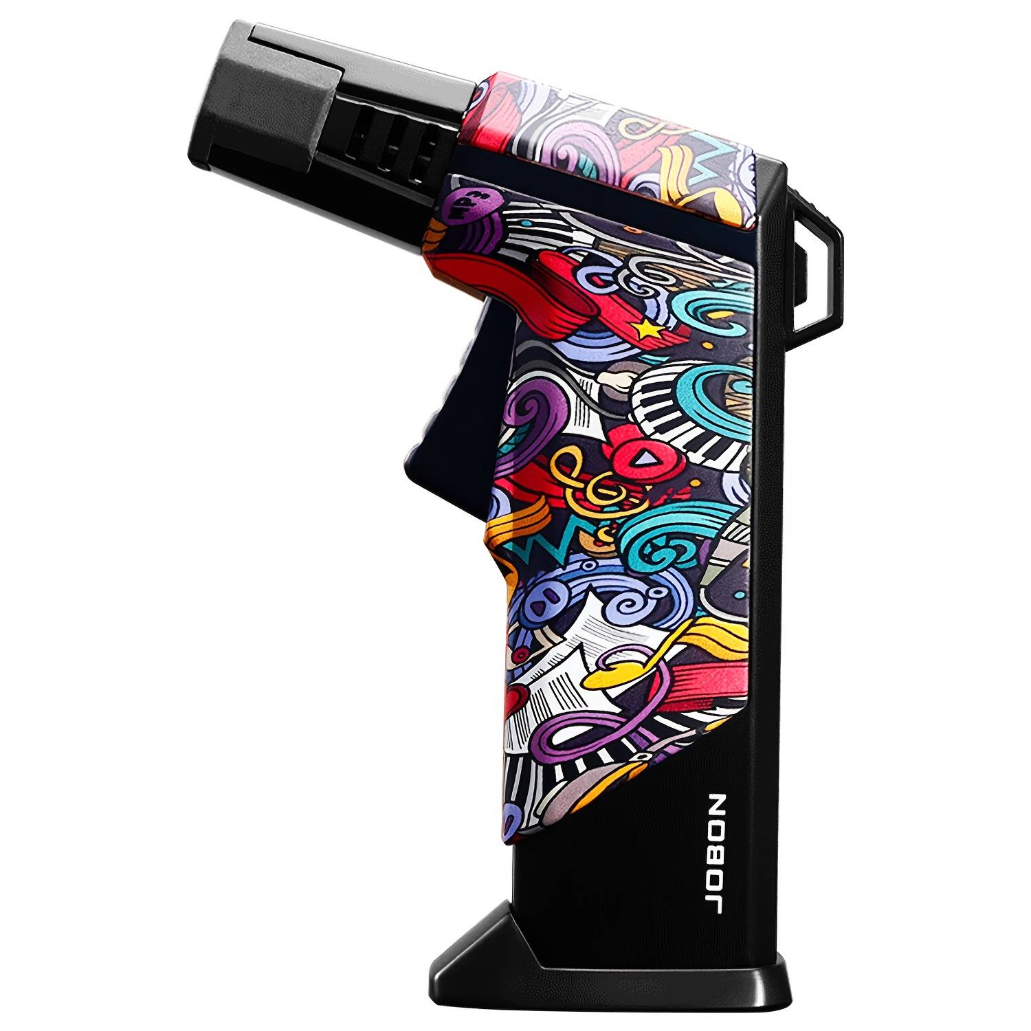 TEMU Metal Lighter, Exquisite Colorful Surface Refillable Butane Flame Lighter With Lock, Made Of Alloy And Aluminum, Easier To Use Experience (no Butane Fuel)