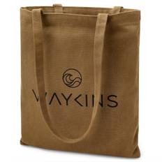 Waykins - Liten brun tote bag i bomull