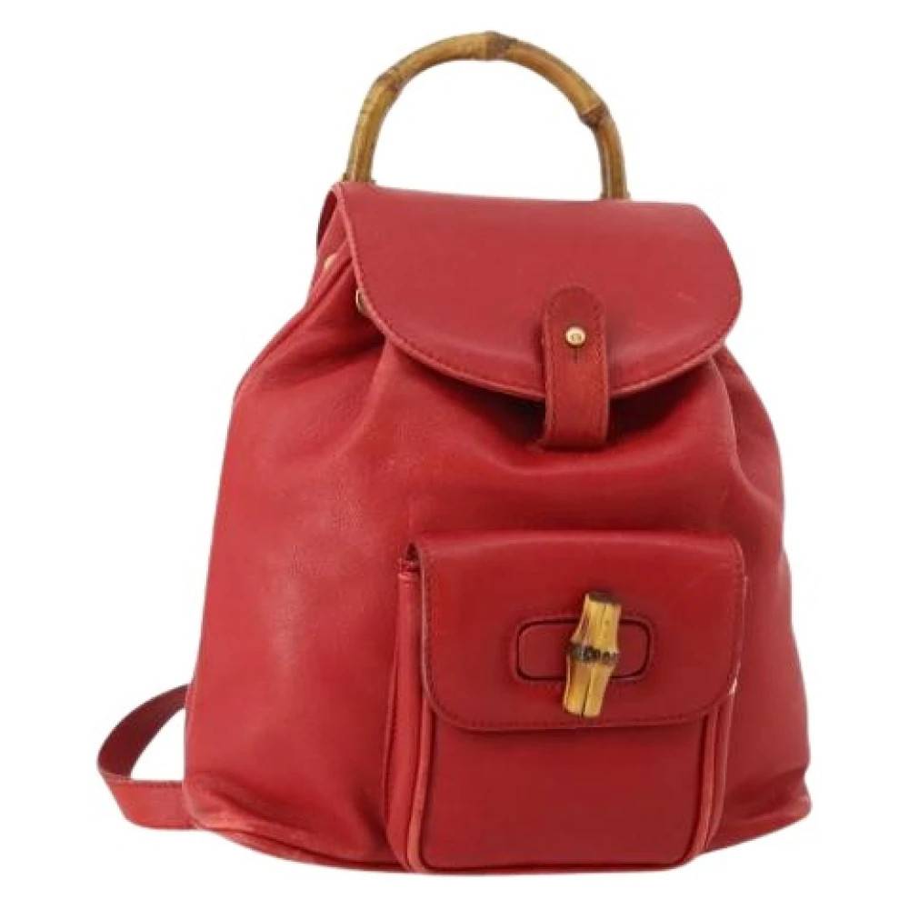 Gucci Vintage Pre-owned Vintage Rygsæk - Vintage - Dame - Rød - ONE SIZE - Uld