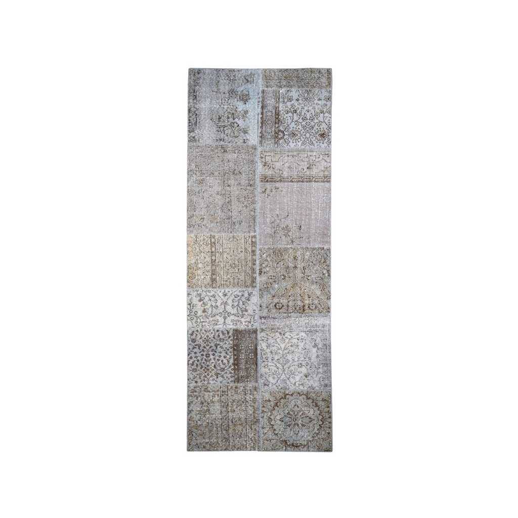 Massimo Vintage Patchwork Gulvtæppe 80 x 250, Grey.