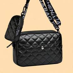 Crossbody-väska med stor kapacitet Kvinnor Koreanska avdelningen Enkel väska Studenter All Casual Crossbody-väska - Svart