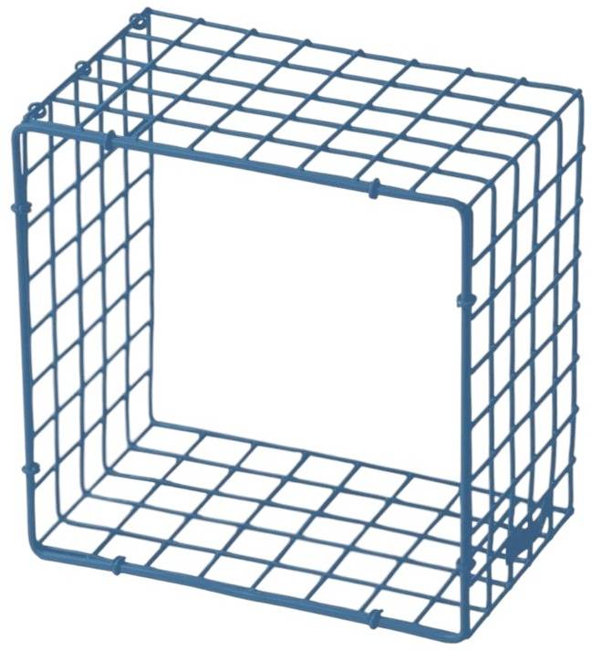KALAGER Design WIRE SQUARE Hylde 21x21 cm, Pastel Blue