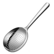 1Pc Stainless Steel Public Short Handled Soup Spoon With A Strainer, Restaurant Specific Dish Spoon For Vermicelli.