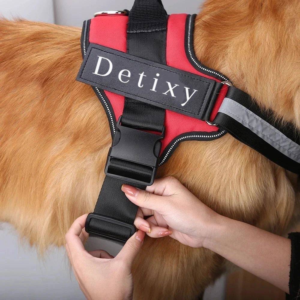Detixy hundsele & dragsele för hund - Reflekterande och bekväm Röd / L