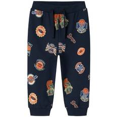 Name It Sweatpants - NmmLeland - Marinblå Blazer m. Tryck - Name It - 6 år (116) - Sweatpants
