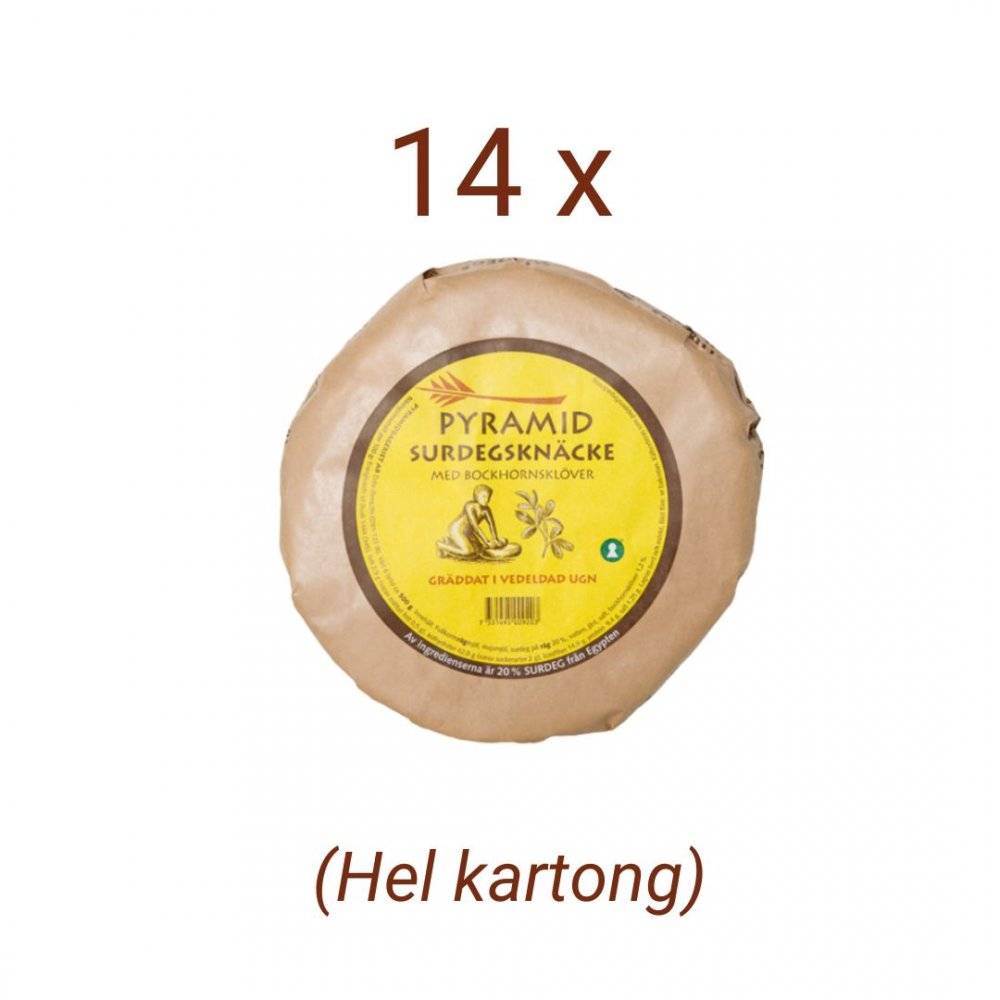 Hel krt Surdegsknäcke med bockhornsklöver 500 g från Pyramidbageriet