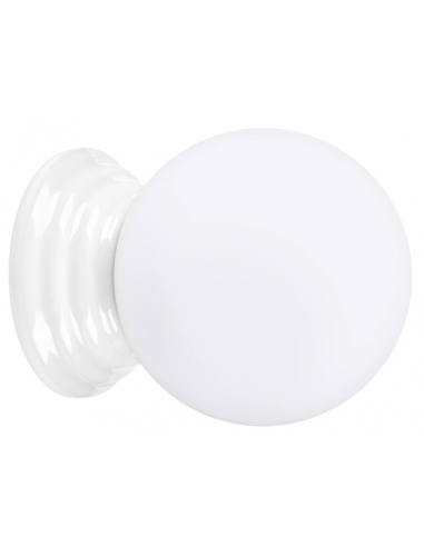 ZORI Badeværelseslampe loft/væg i keramik og glas Ø12 cm 1 x G9 - Hvid