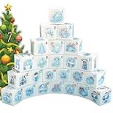 Adventskalender för fyllning gör-det-själv adventskalender för självfyllning med kartonger, klistermärken och jutesnöre 2025 adventskalender för pyssel gör-det-själv adventskalender för fyllning av