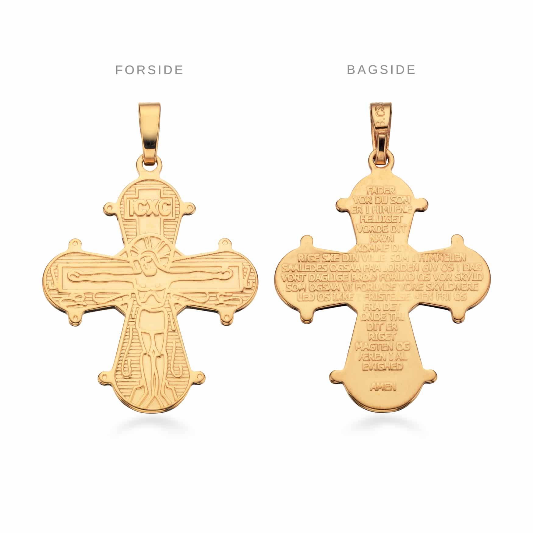 Scrouples Dagmarkors Med Fadervor Forgyldt Sølv 25x22mm 25522F.