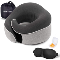 Saien Patent Memory Foam Pillows For Neck Pain Ergonomic Office Nap Rest Travel Fold able U Shaped Neck Support Travel Pillows