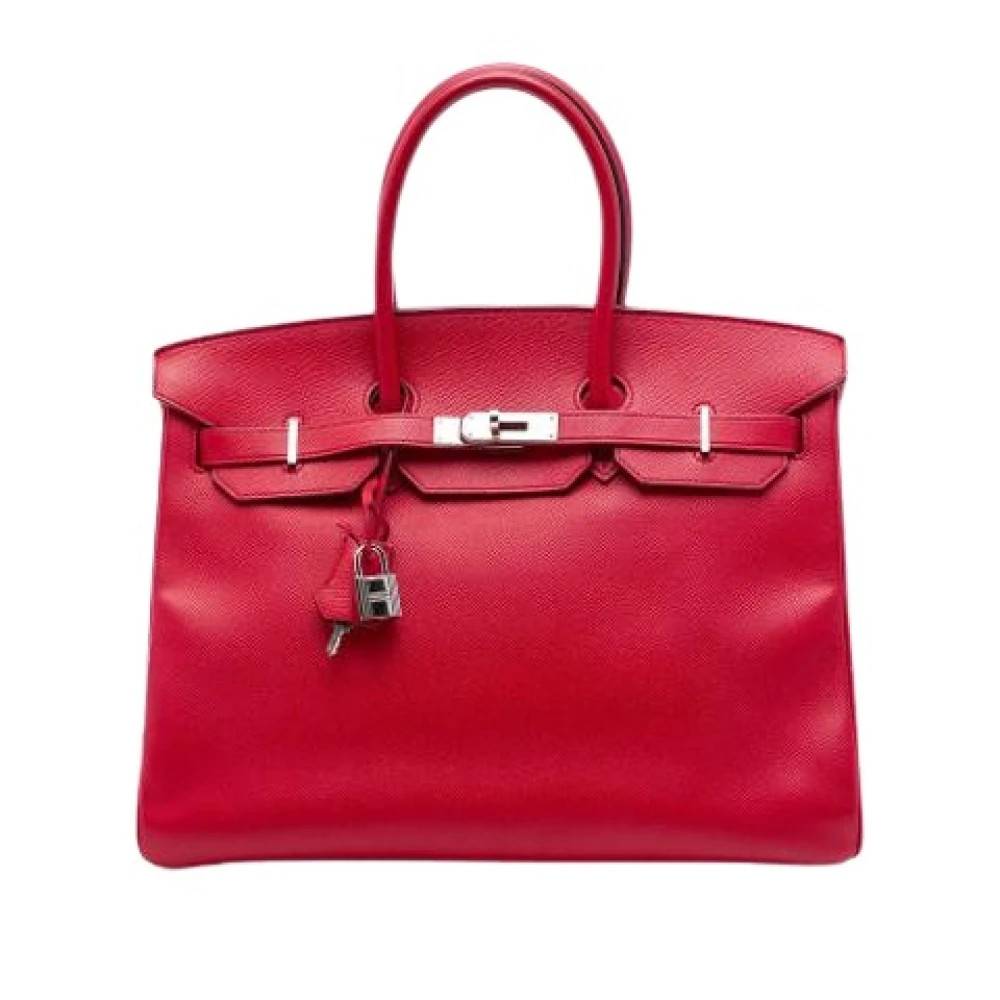 Hermès Vintage Pre-owned Birkin 35 - Vintage - Dame - Rød - ONE SIZE - Uld