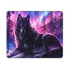 Schreibtischunterlage Wolf Motiv, aurora musmatta XXL 280 x 200 x 3 mm, Wetterfest Anti-Rutsch Schreibtisch musmatta verbessert Präzision und Geschwindigkeit, Gaming Zubehör für Home Zimmer Deko,