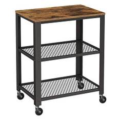 VASAGLE Serveringsvagn, Industrikök Rullande Utility Cart, Rustik Brun