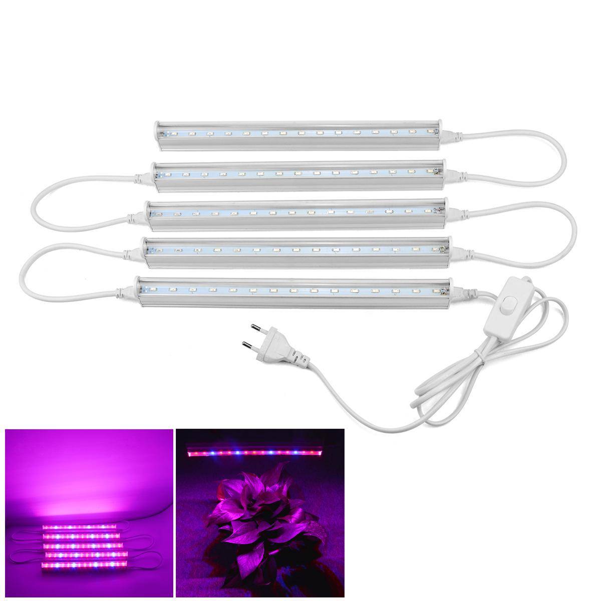 LED Grow light Full Spectrum Indoor Plant Lamp T5 Tube Bulb Bar light För växt Blomma Grönsaksodling inomhus Växthus Hydroponics med EU-kontakt