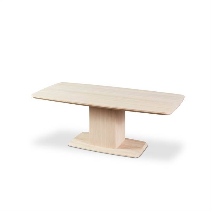 Skovby SM244 / SM267 sofabord - 130 x 65 cm - Bordplade: Massiv hvidolieret eg