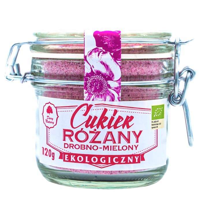 Dary Natury - Organic Rose Sugar Fine Ground 120g - Rose Sugar Fine Ground 120g