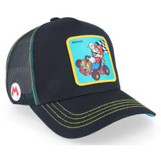 Capslab - Svart trucker Keps - Super Mario Kart Mario Black/Blue Trucker @ Hatstore