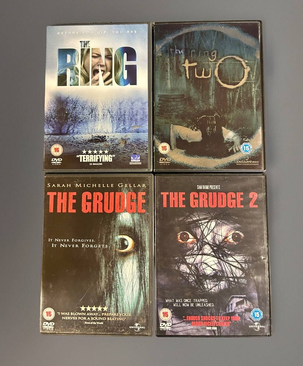 Gyserpakke: The Grudge 1 & 2 samt The Ring 1 & 2 på DVD