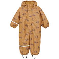 CeLaVi Regnoverall m. Fleece - PU - Apple Cinnamon m. Tryck - CeLaVi - 70 - Regnoverall