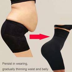 1 st High Waist Magen Control Shorts Midjetränare Body Shaper Bottom Magen Kontroll Trosor Bantning Slida Kvinna Platt Mage Höft Rumpa Lifter Trosor T - Svart (L,M,S,XL,XXL)