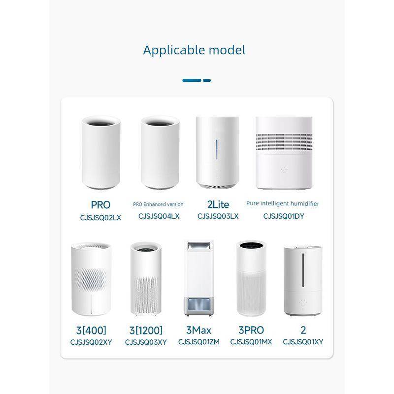 Kompatibel med MIJIA Xiaomi Luftfuktare Filterelement Pure Smart Dimfritt 3(400)/Pro/2 Lite Sil