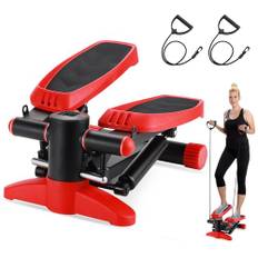 BOWEICORE Mini Stepper, Stepper für Zuhause, Stepper für Übungen mit Multifunktions LCD Display, Power Ropes, 2 in 1 Trainingsgerät bis 150kg | Bein/Arm Trainer, Home Fitness Exercise